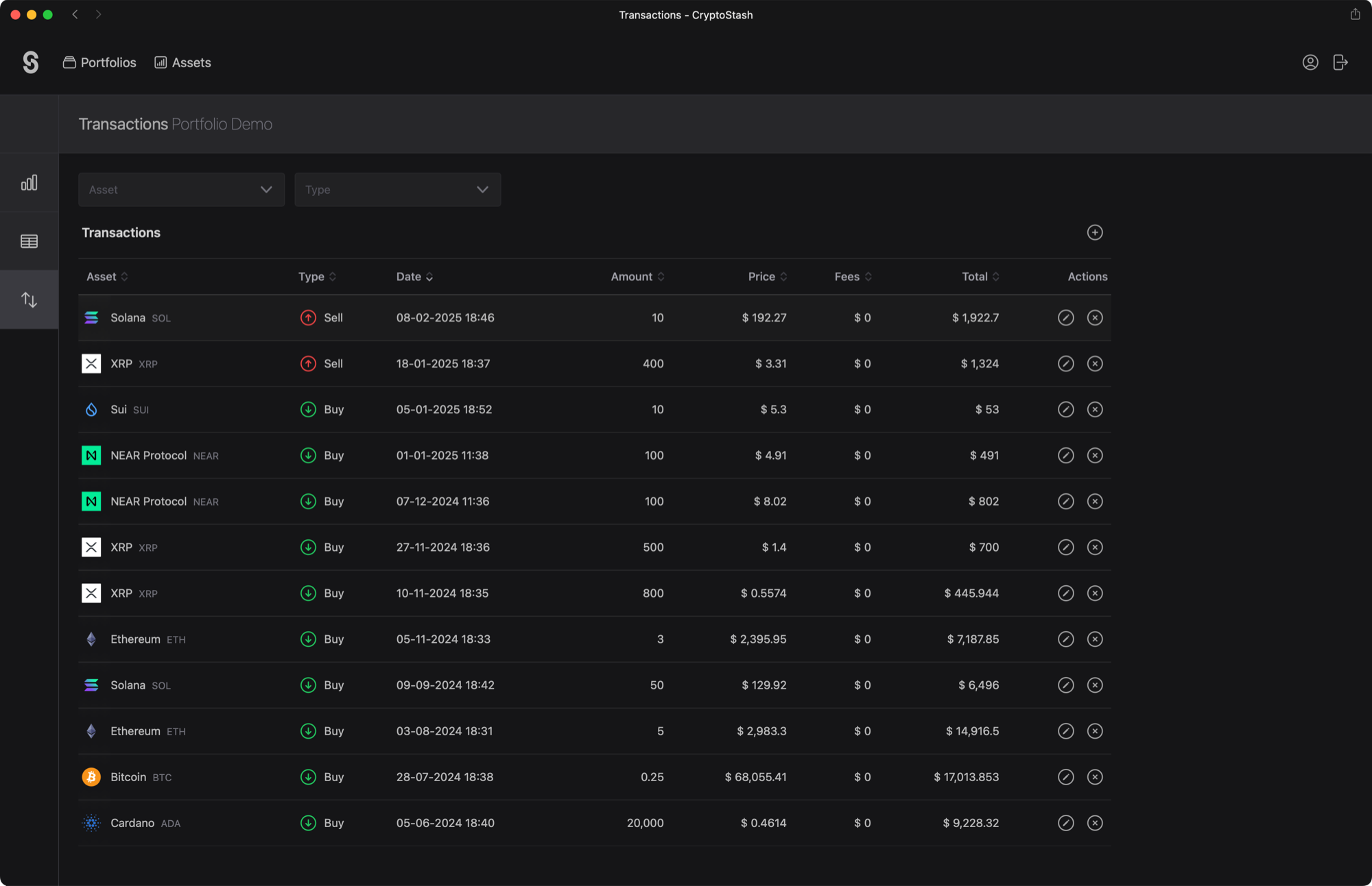 Transactions List