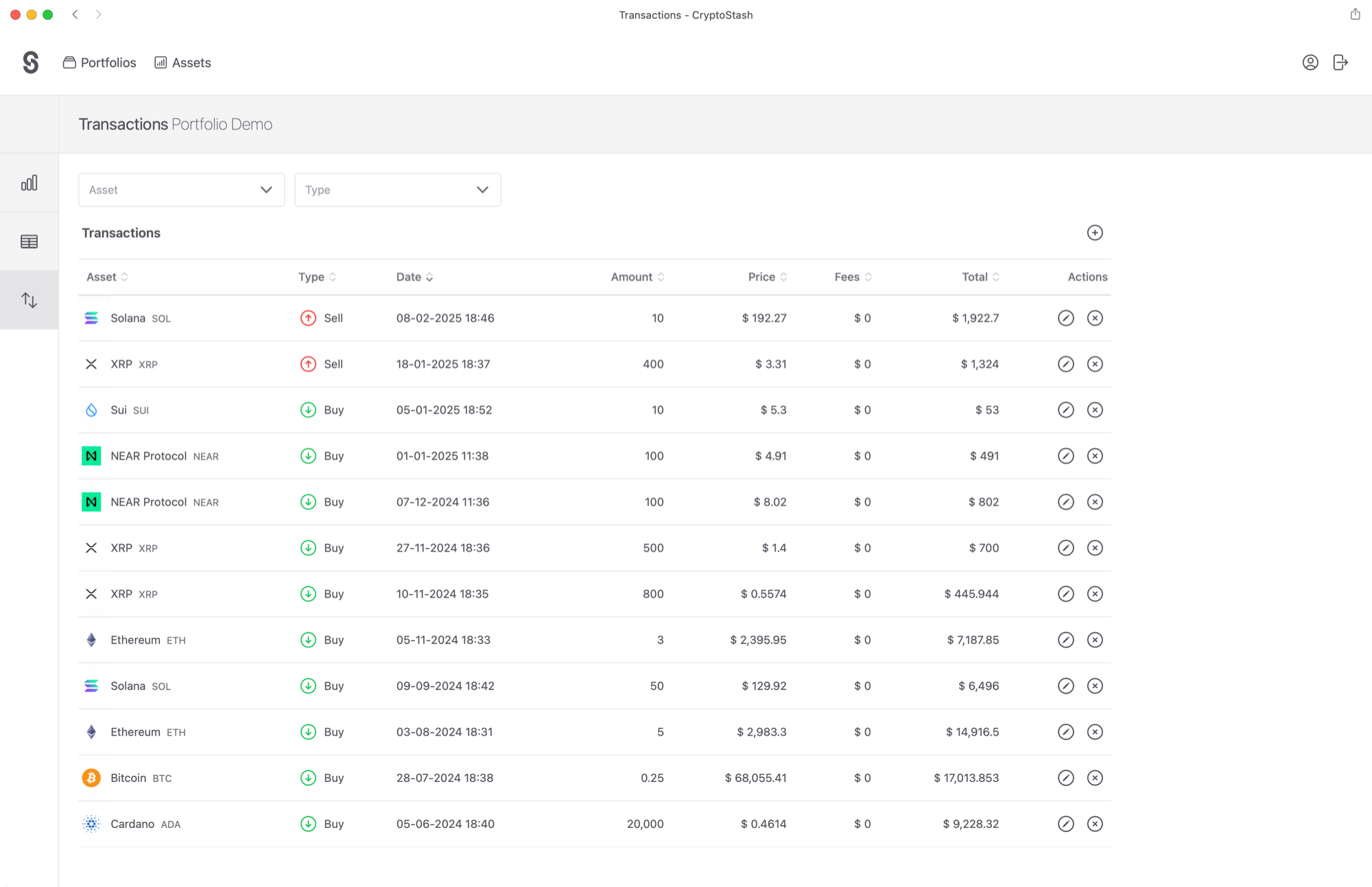 Transactions List